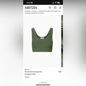 Aritzia sculpt knit scoopneck